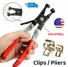 50/75Pcs Hose Spring Clips/Pliers Fastener Kit Fuel Line Water Pipe Tube Clamps