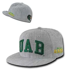 Birmingham Blazers University of Alabama UAB Fitted Flat Bill Baseball Cap Hat