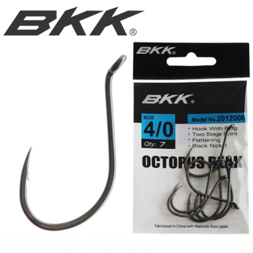 BKK Black Octopus Beak High Carbon Sea Fishing Hooks 2/0 3/0 4/0 5/0 6/0 7/0 8/0