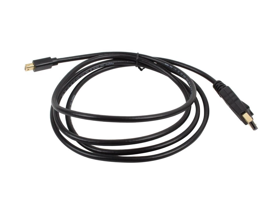 6ft Mini Display Port to DisplayPort Cable Adapter 1080p For Windows PC MacBook - Image 2 of 4