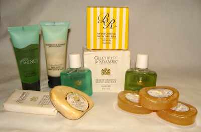 Gilchrist & Soames Mixed Travel Size Lot Soaps Shower Gel Mineral Baths Lotion!
