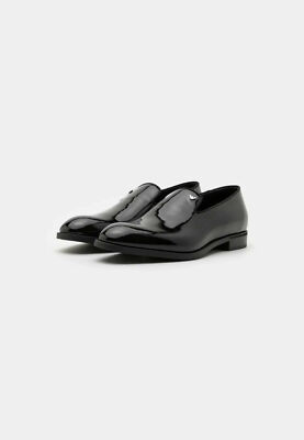 Emporio Armani Leder Business Slipper, Premium Slip ons, Schwarz, Gr.45 !NEU!  