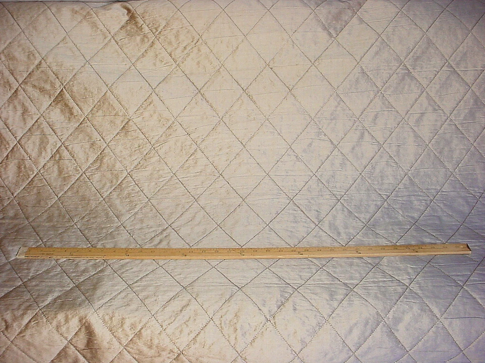 5-1/2Y Kravet Couture 22917 Lattice Stitch Sterling Gold Upholstery Fabric - Image 4 of 4