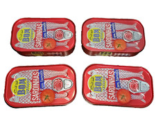 4 Cans Portuguese Sardines in Tomato Sauce Bom Petisco Portugal 4 x 120g 4.23Oz