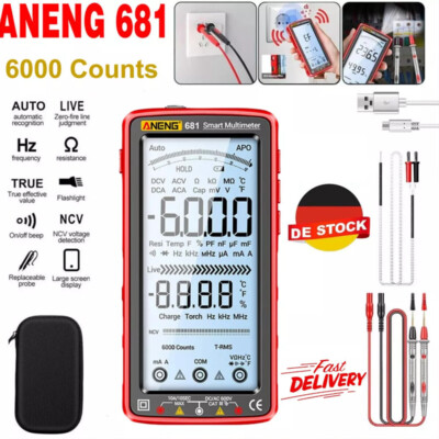 Multimeter Digital Messgerät LCD Strommesser Strom AC DC Voltmeter Amperemeter~