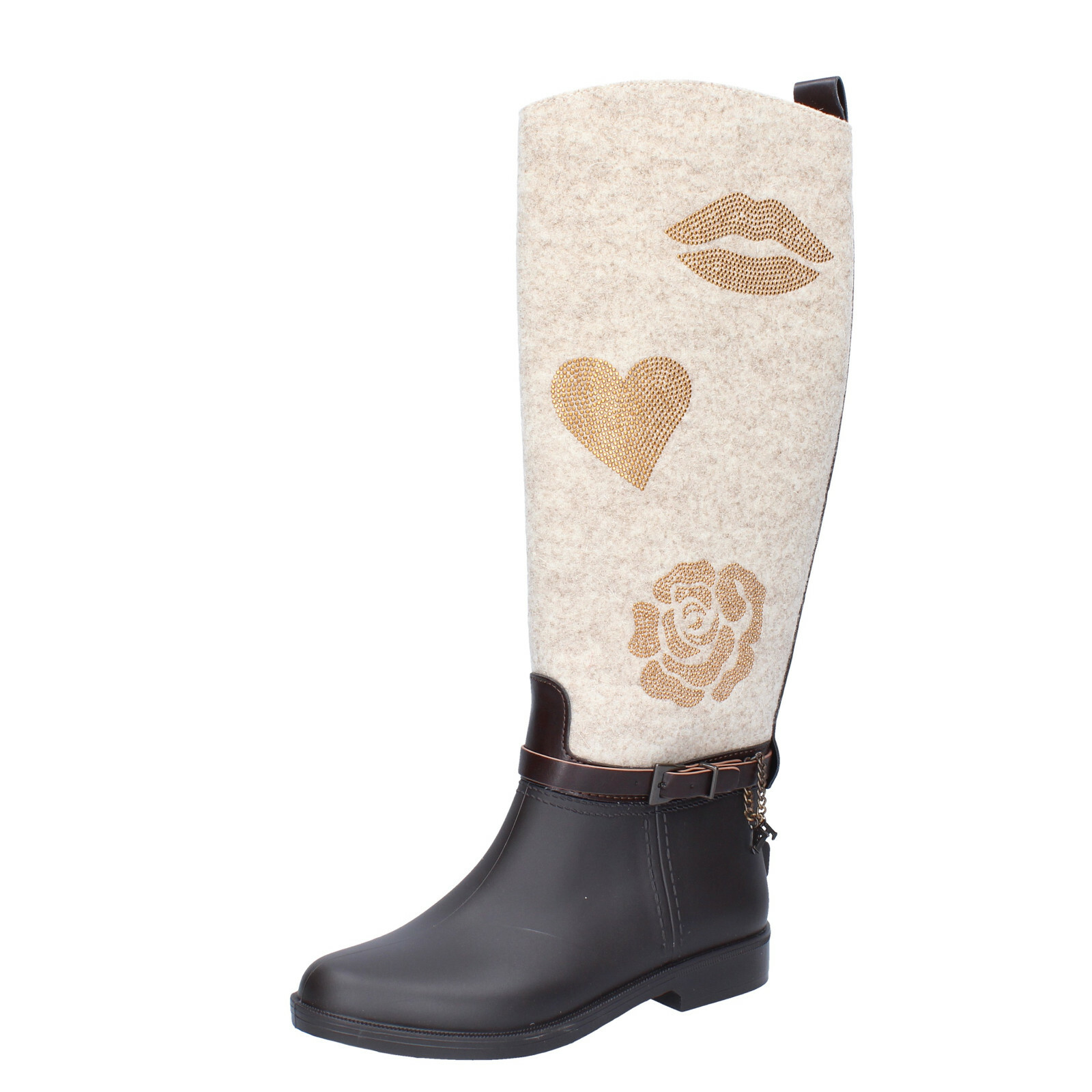 Женская обувь TRUSSARDI JEANS 7 EU 37 сапоги бежевые текстильные коричневые резиновые BG201-37 12390₽