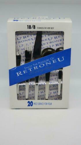 Retroneu Flare Stainless 24 Piece Flatware Set