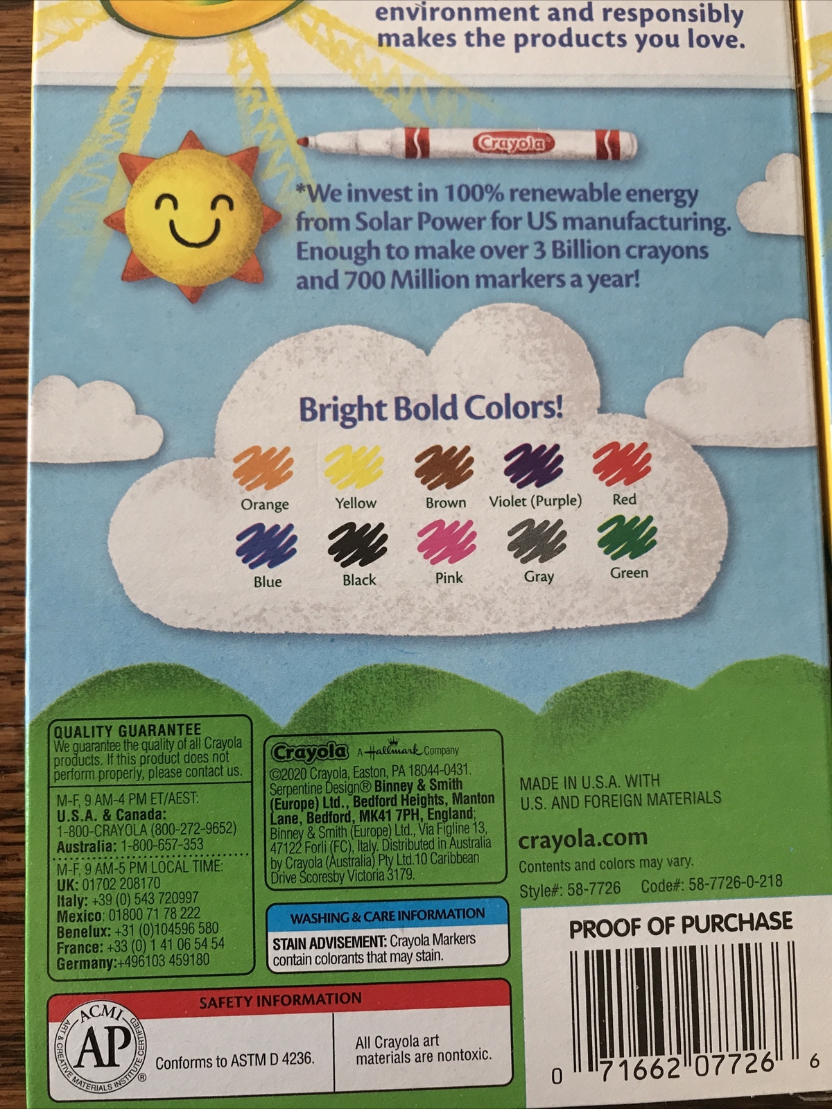 Crayola 10 pack Classic Fine Line Markers (Lot of 5) [Made in U.S.A