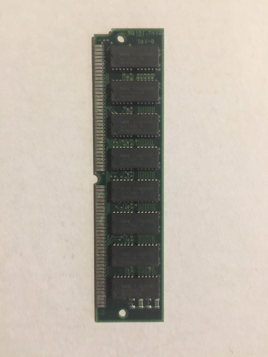 Barrette De Mémoire RAM FPM 72 Broches SIMM Pour PC 486 Anciens - Occasion Mais Testée Et Fonctionnelle