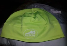 REFLRCTIVE Cycling Skull Cap Running Beanie NEON GREEN RUN BABY