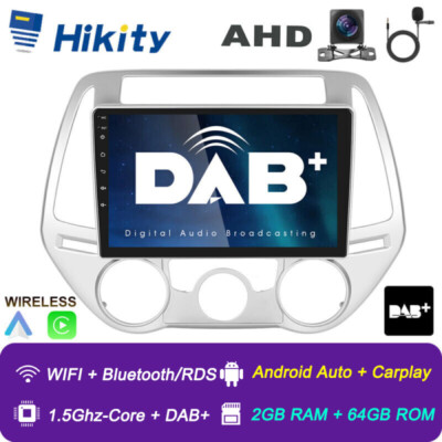 64GB Android 15 Autoradio DAB+ Carplay GPS Navi DSP für Hyundai i20 PB 2012-2014