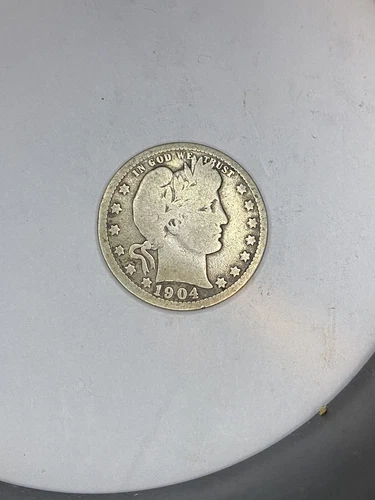 1904 Barber Quarter looks to be good you grade (#064)