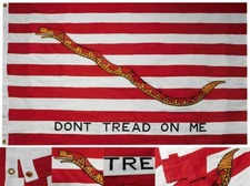 First Navy Jack Don't Tread On Me Premium 3x5 3'x5' SEWN Cotton Flag Banner