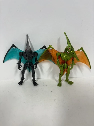 DinoZaurs vintage Ptera orange & Black Pterodactyl Figures RARE Bandai Unique