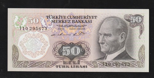 Turkey, 50 Lira, ND (1976-87), P-188, UNC Banknote, Serie-I10 - Picture 2 of 2