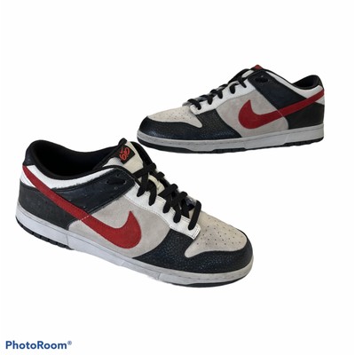 nike dunk low red black