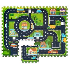 Sorbus Foam Playmat for Kids - Traffic 12 Interlocking Tile - 34  x 45  