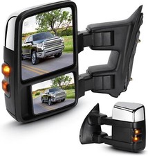 Towing Mirrors Chrome for Ford F-250 F-350 Super Duty 1999-2007 Power Heated