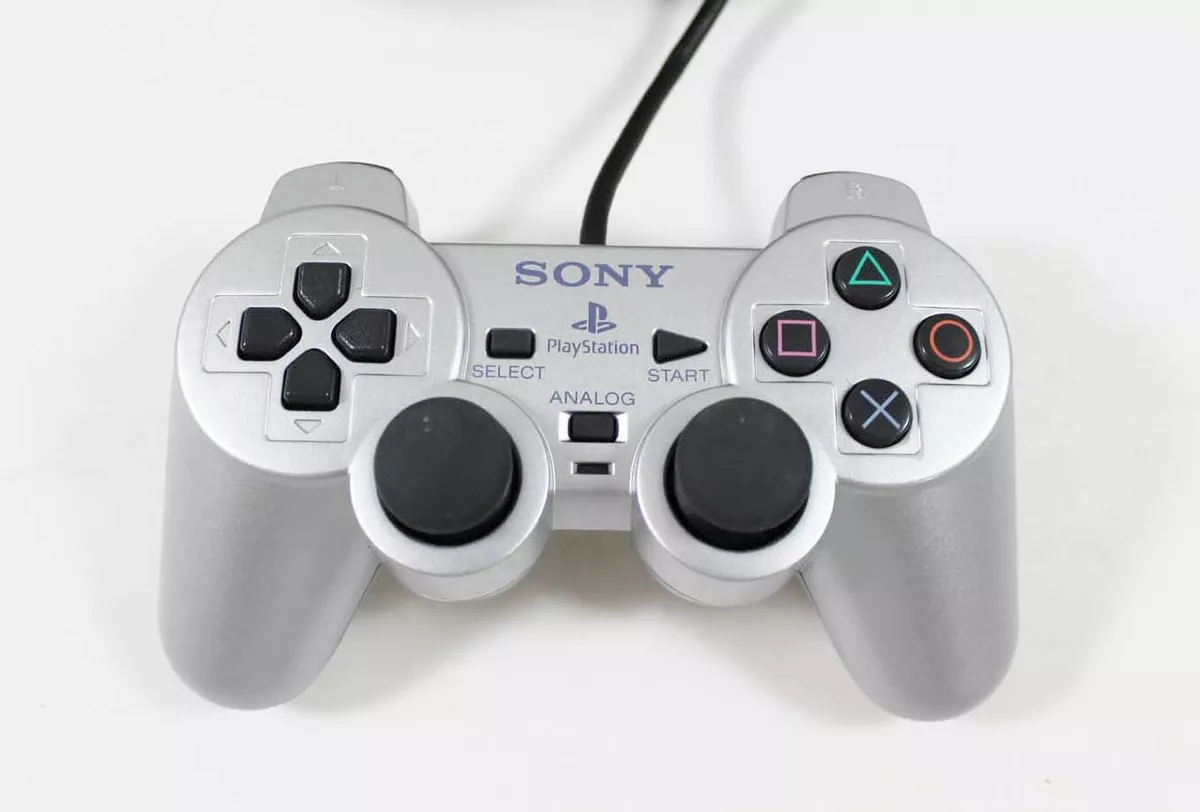 Original Playstation 2 PS2 Dualshock Silver Controller