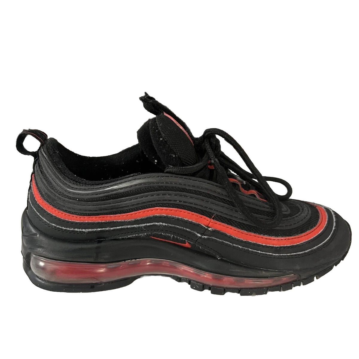Nike Air Max 97 GS Black Chile Red Size 4Y 921522-023 Womens Nike Air Max 97 GS Black Chile Red Size 4Y 921522-023 Womens