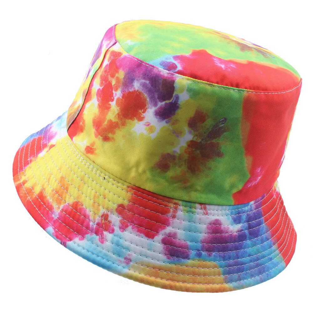 ZONBAILON Personalized Tie-dye Bucket Hat Fashion Out of The Street Sunshade Hat