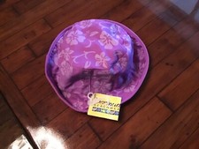 Girls Bucket Hat with Hibiscus Print New with Tags