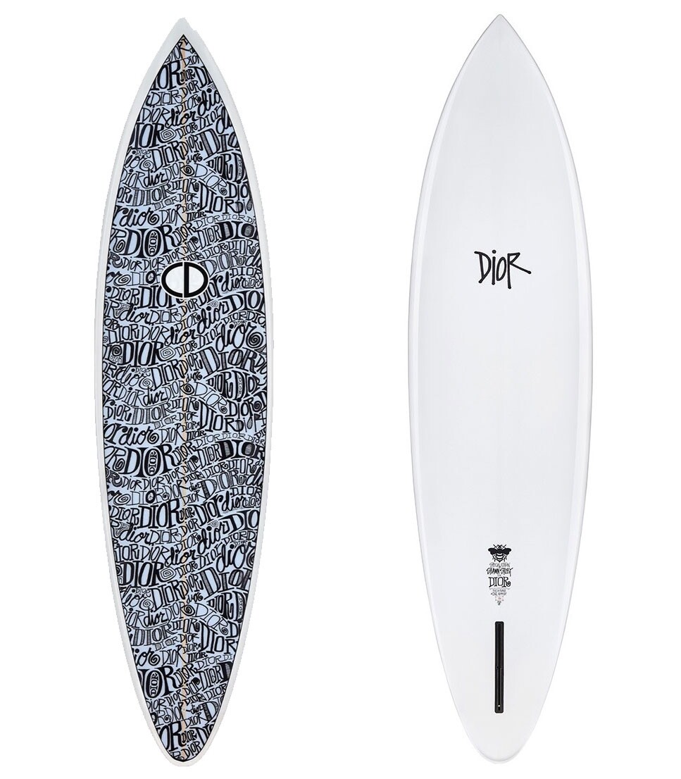Dior Kim Jones Shawn Stussy 2020 Logo Surfboard Rare Limited Dior Kim Jones Shawn Stussy 2020 Logo Surfboard Rare Limited