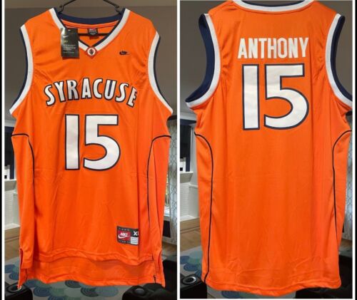 Camiseta deportiva de baloncesto universitaria naranja grande RÉPLICA Carmelo Anthony Syracuse