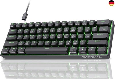 DK61se Gaming Tastatur,60% Prozent Mechanische Tastatur mit Brown Tactile Switch