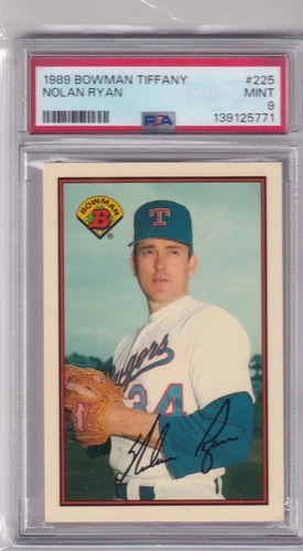 1989 BOWMAN TIFFANY NOLAN RYAN #225 * RANGERS * HOF * MINT PSA 9  *
