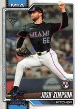 2026 Topps #583 Josh Simpson Miami Marlins Rookie Card RC. rookie card picture