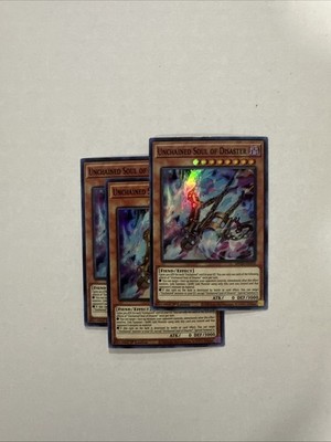 3x Yugioh Unchained Soul of Disaster MP20-EN154 1st Edition Super Rare NM