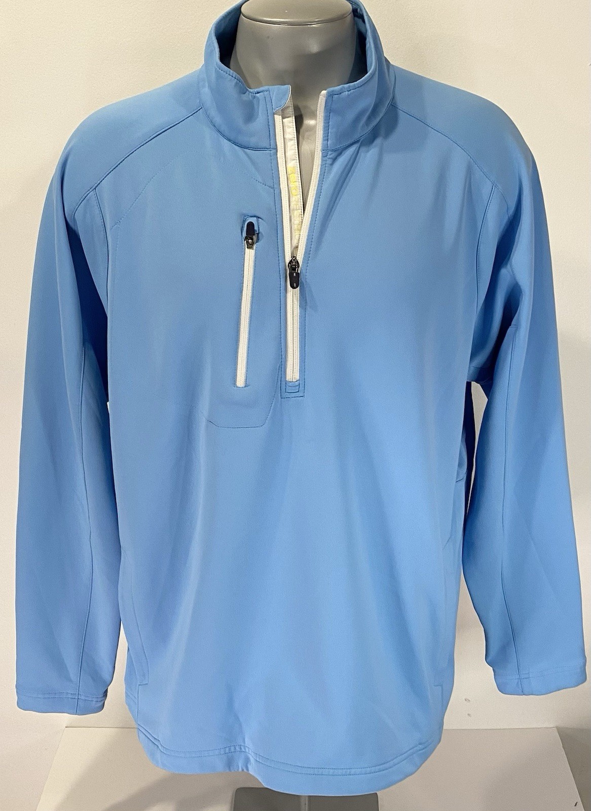 Zero Restriction XXL Men Z500 Performance 1/4 Zip Golf Sweater Jacket Light Blue