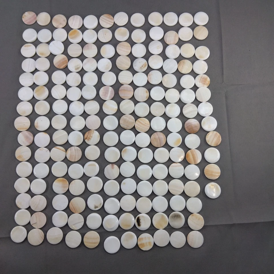 Japanese Vintage Goishi Go-Stone White & Black Stone W/ Dirty for Igo Board Game - Image 3 of 4