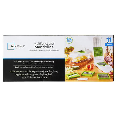 Mainstays 11 Pieces Multi-Function Nice Dicer and Mandoline, Stainless Steel, Gr - Picture 7 of 7