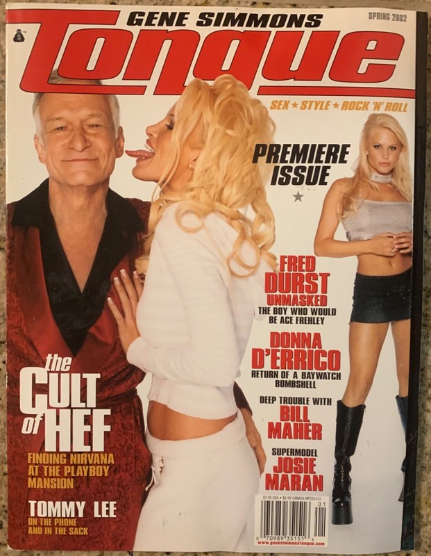 Tongue, spring 2002, Premiere issue, Gene Simmons, Hugh Hefner, Tommy Lee