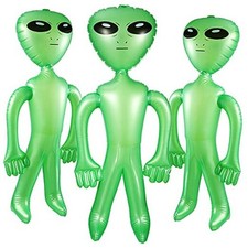 3 Pcs Alien Inflates Inflatable Jumbo Alien Blow up Toy for 35 Inch Green