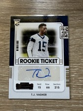 2021 Panini Contenders Ticket TJ Vasher #289 Rookie Auto RC