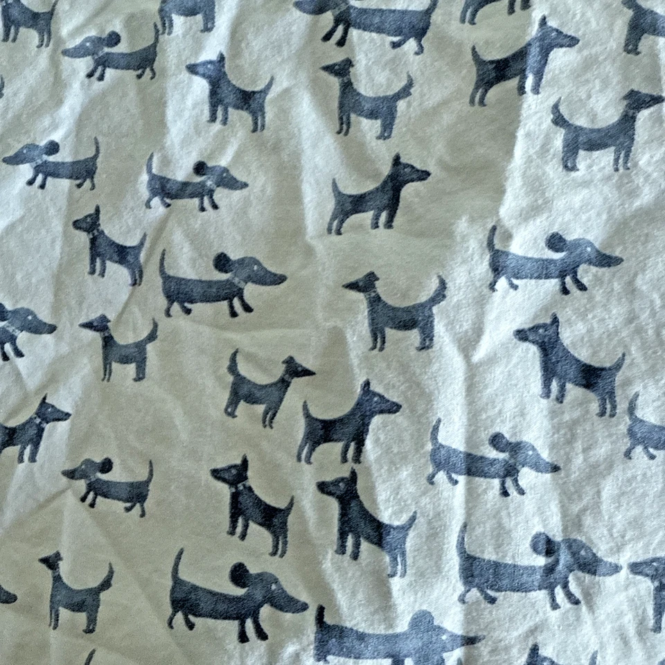 Juego de sábanas ajustables orgánicas para cuna Pottery Barn Kids acuarela perro DOS Dachshund Foto 4 de 4