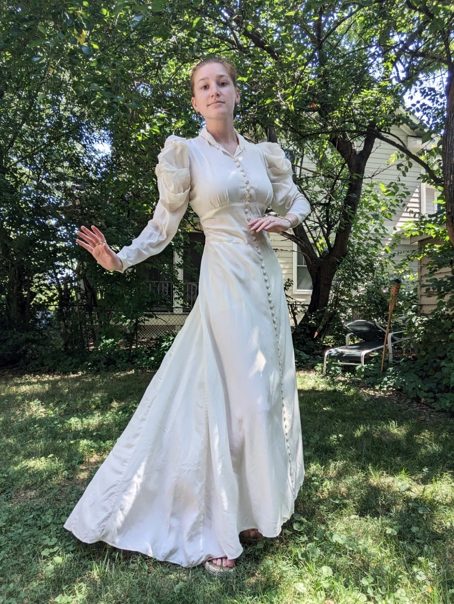 1930s silk wedding dress 1930s Vionnet Inspired Silk Wedding Dress