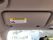 2015-2020 Honda Fit Driver Left Side Gray Sun Visor