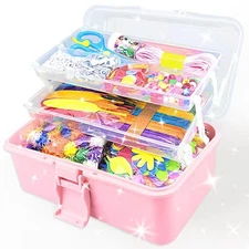 3000Pcs Arts and Crafts Supplies for Kids Girls 8-12 Craft Kit with Pipe Clea...