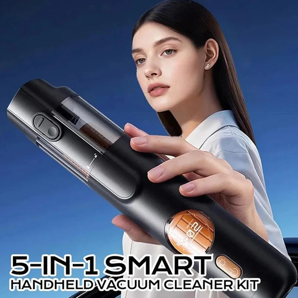 5in1 Smart Handheld Vacuum Cleaner Kit,Car Portable Mini Cordless Vacuum Suction - Image 2 of 4