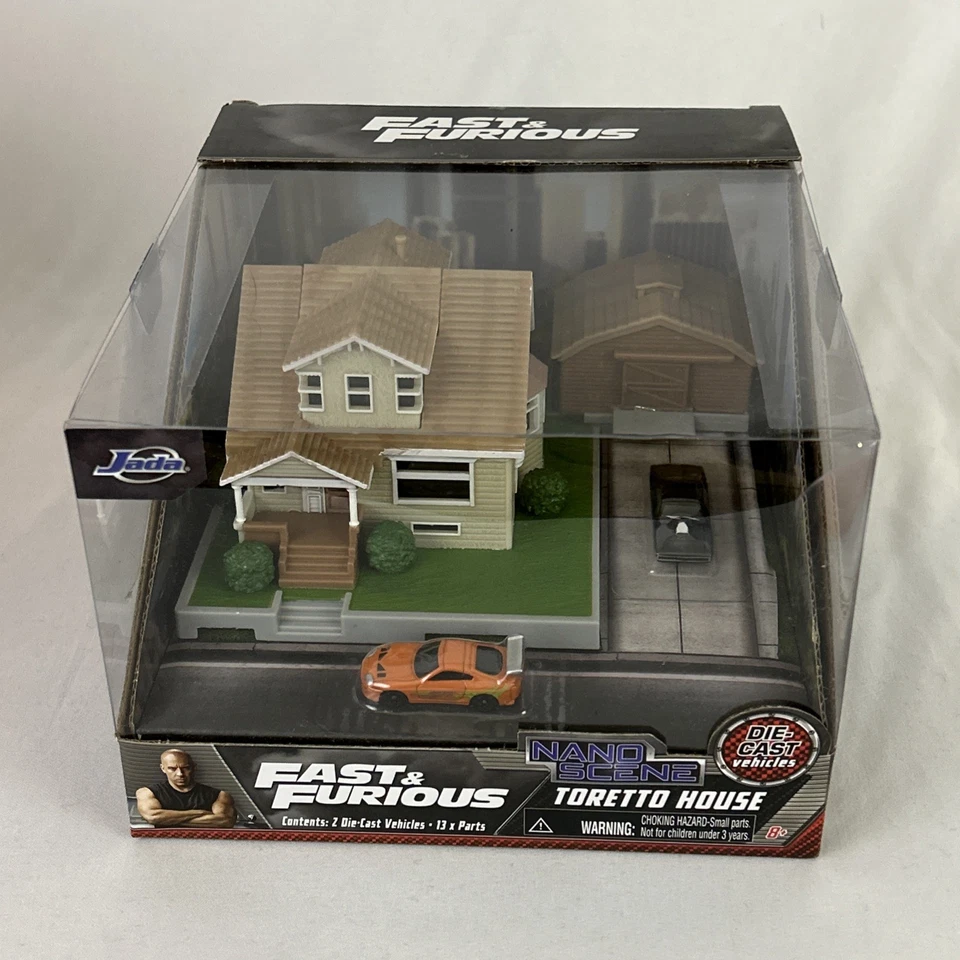 Jada Toy Fast & Furious Nano Scene Toretto House Toyota Supra Dodge Charger New - Image 2 of 4