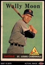 1958 Topps #210 Wally Moon Cardinals 4 - VG/EX