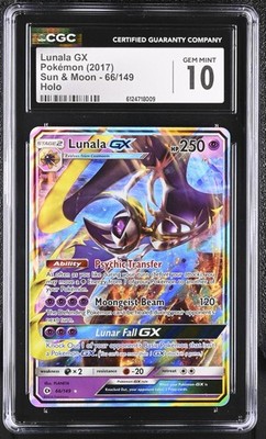 2017 Pokemon Lunala GX Sun & Moon Base #66/149 CGC 10 | eBay