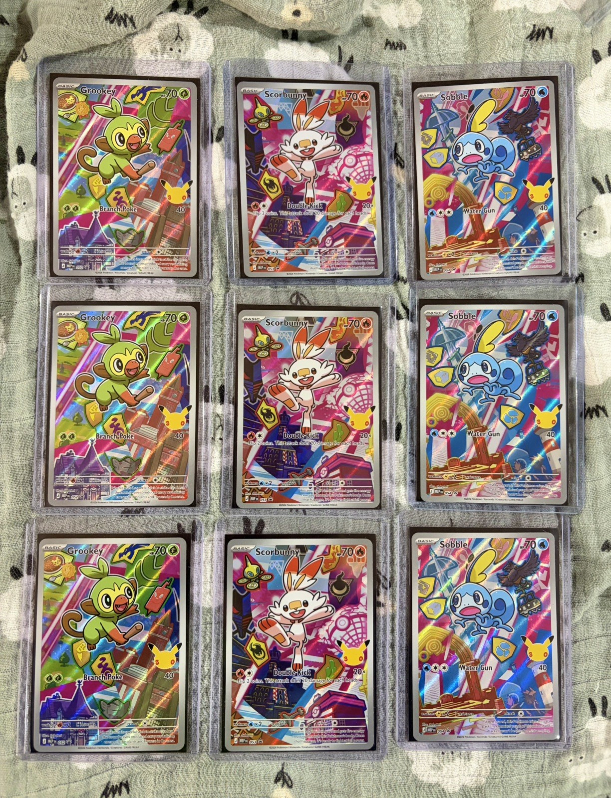 Grookey, Scorbunny & Sobble First Partner Illustration Series Promo Cards view 1