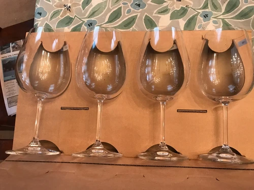 Set of 4 Waterford by Marquis Vintage Full Body Red Wine Crystal Wine Glasses