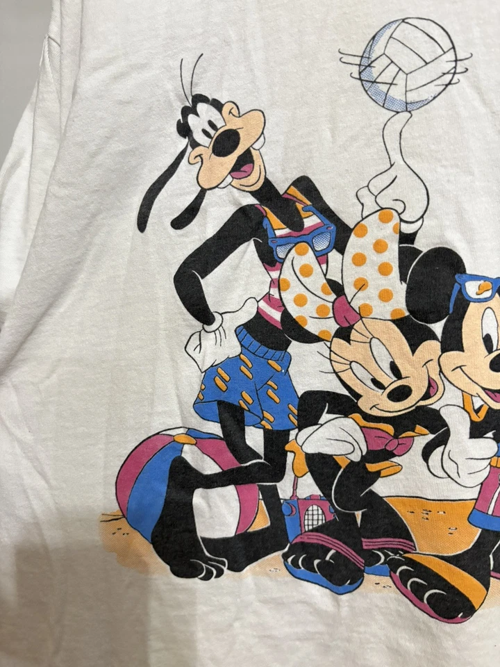 Camiseta De Colección Años 90 Disney Florida Mickey Mouse & Friends At The Beach Hombre’s XL Foto 3 de 4