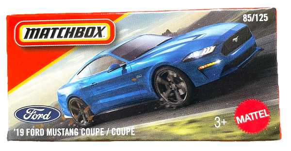 Matchbox '19 Ford Mustang Coupe 85/125 Power Grabs 26 1:64 Modellauto Muscle Usa-image
